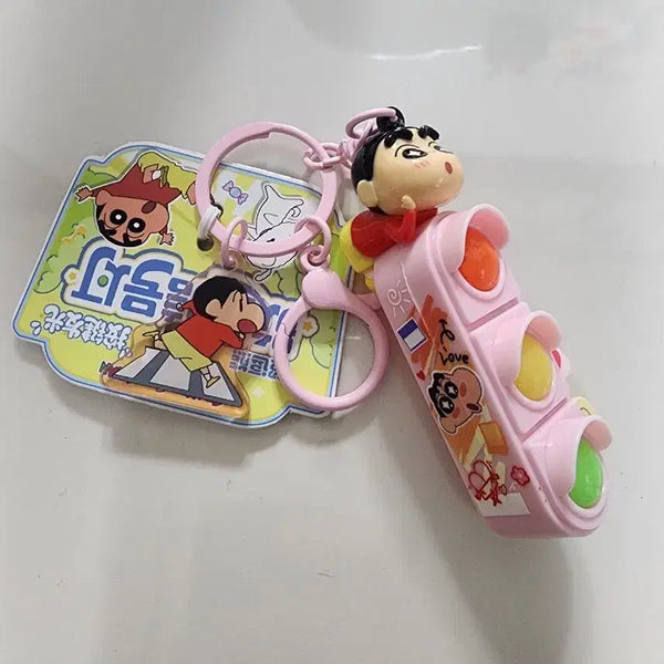 [BUNJANG] Crayon Shin-chan Traffic Light Keyring (Pink) / 짱구는 못말려 신호등 키링 핑크