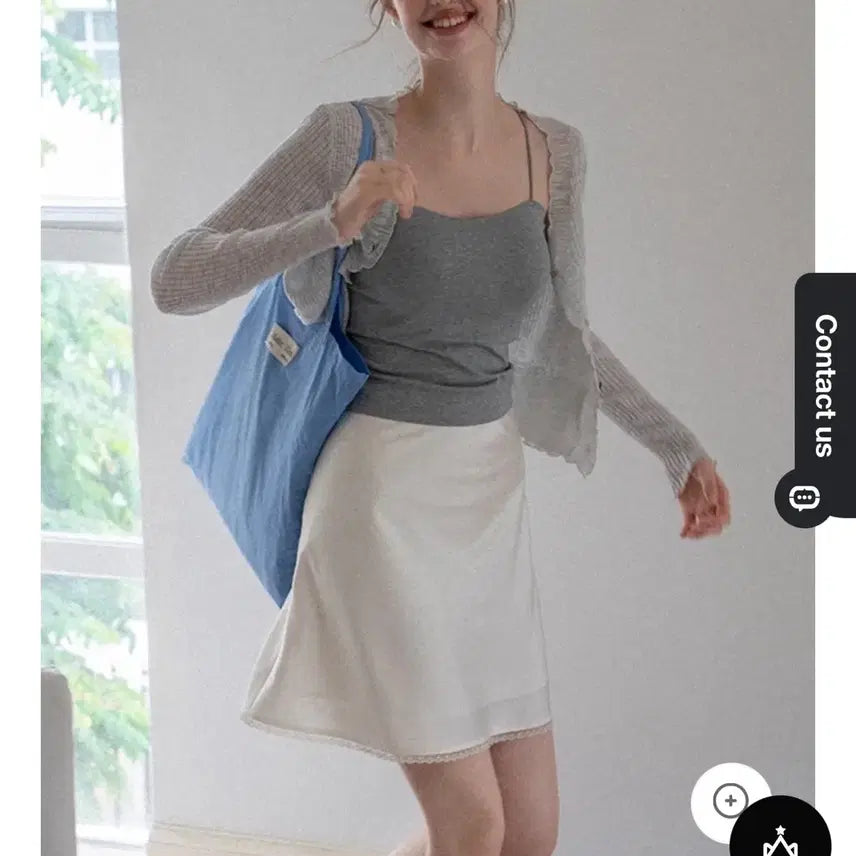 [BUNJANG] Egg Car Lace Hem Mini Skirt - Size M / 에그카 레이스 밑단 미니 스커트 A라인 사이즈 M