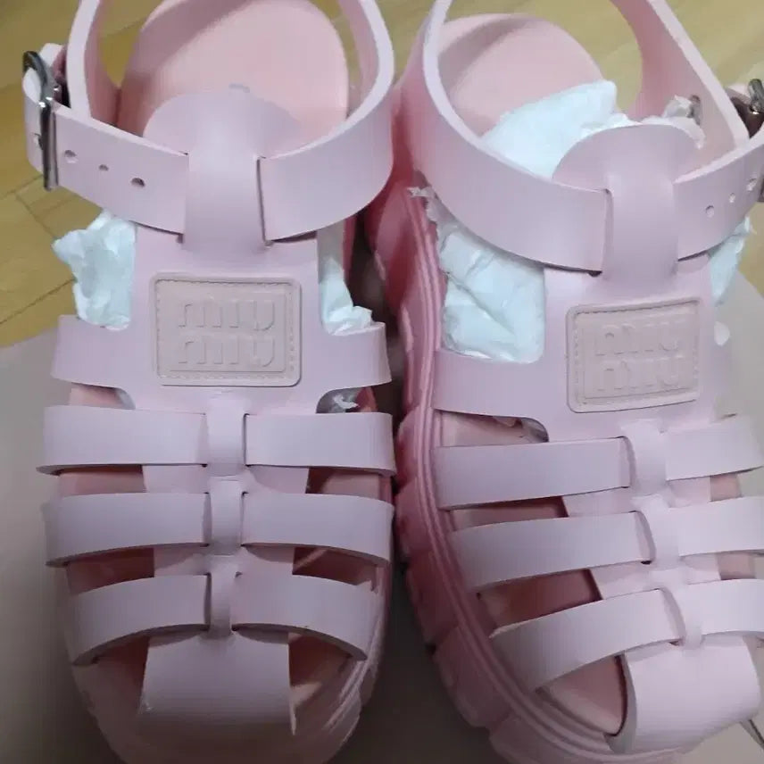 [BUNJANG] Miu Miu Platform Pink Sandals / 미우미우 핑크 샌들
