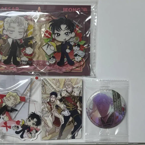 [BUNJANG] Jangmiwa Champagne (Jangsham) Acrylic Stand, Photocard & Can Badge Bundle Set / 장미와샴페인 장샴 아크릴&포카&캔벳지