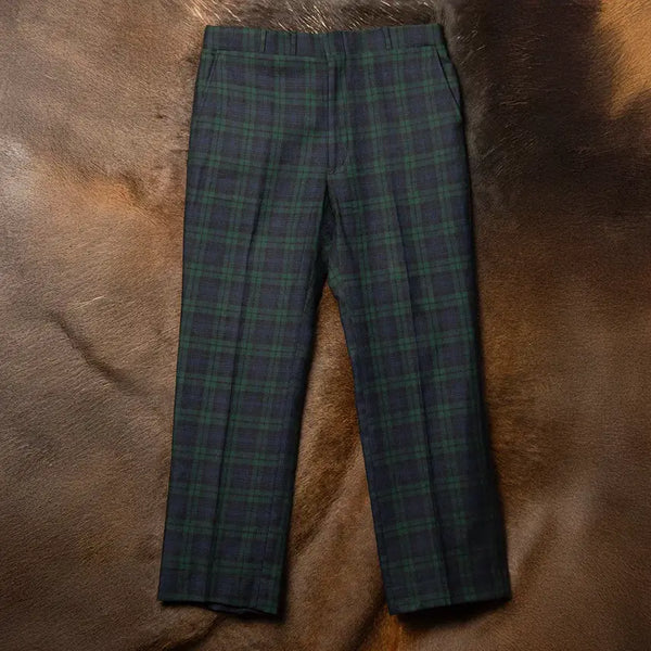 [BUNJANG] Cobin 1970s Scottish Black Watch Check Pure Wool Trousers / [36] 70s COBIN 스코티쉬 블랙와치 체크 울 팬츠
