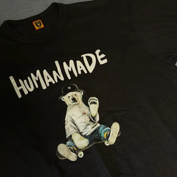 [BUNJANG] Human Made Black Shirobear Printing T-shirt / 휴먼메이드 반팔티 블랙 시로베어 프린팅