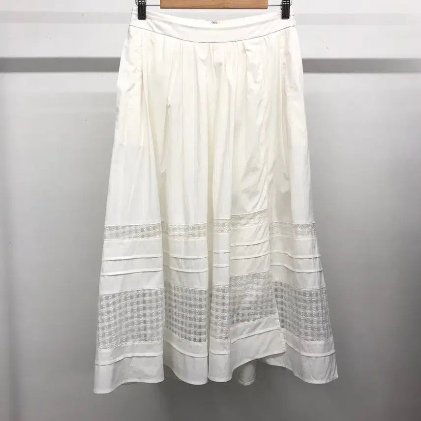 [BUNJANG] SJSJ Sheer Check Flare Skirt / 한섬 SJSJ 시어 체크 플레어 스커트 66