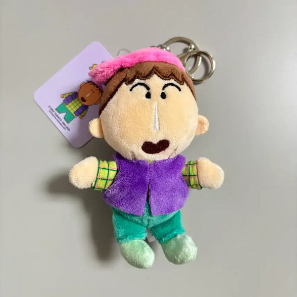 [BUNJANG] Official Crayon Shin-chan "Menggu" Hat Doll Keychain 8cm / 정품 맹구 모자 핑크모자 인형 키링 8cm 크레용신짱 짱구는못말려