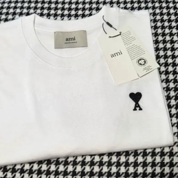 [BUNJANG] AMI Heart Logo Short Sleeve T-Shirt White L / 아미 화이트 반팔티 L