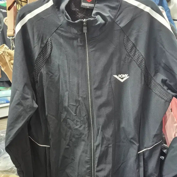 [BUNJANG] PONY Black Training Zip-Up Jacket / PONY 트레이닝 집업 자켓 블랙100