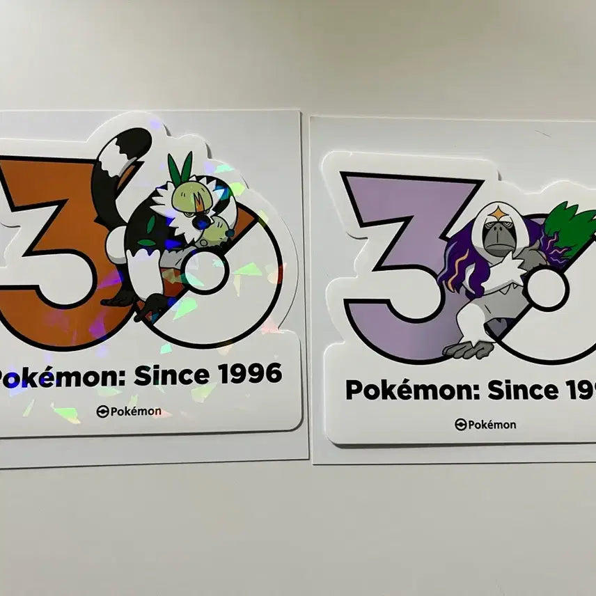 [BUNJANG] Pokemon 30th Anniversary Sticker Set (Hareruya + Naclay) / 포켓몬 30주년 스티커 하랑우탄+내던숭이