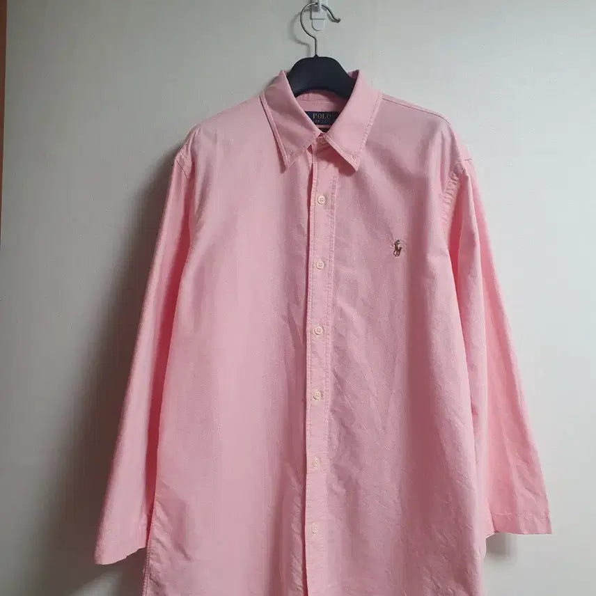 [BUNJANG] Polo Ralph Lauren Custom Fit Oxford Shirt Pink L / 폴로 랄프로렌 커스텀핏 옥스포드 셔츠 핑크 L