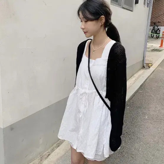 [BUNJANG] AidinAble Layered Sleeveless Blouse Dress / 에이딘에이블 나시 레이어드 블라우스 원피스