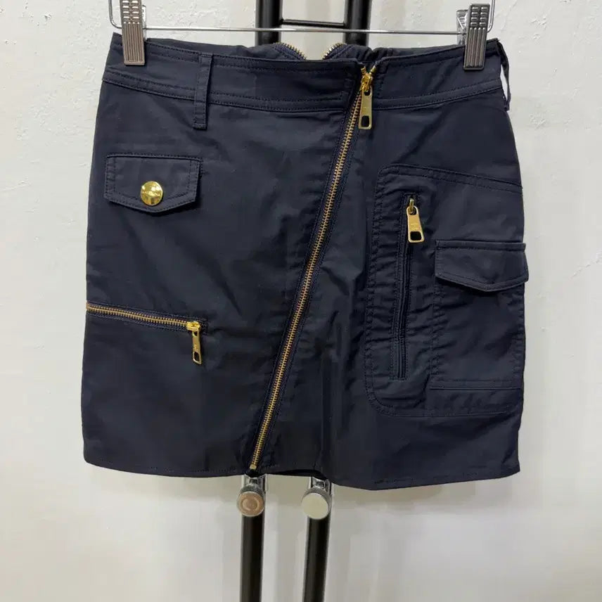 [BUNJANG] Mark &ロナ Women's Gold Zipper Skirt / 정품) 마크앤로나 여성 금장지퍼 스커트 치마 S