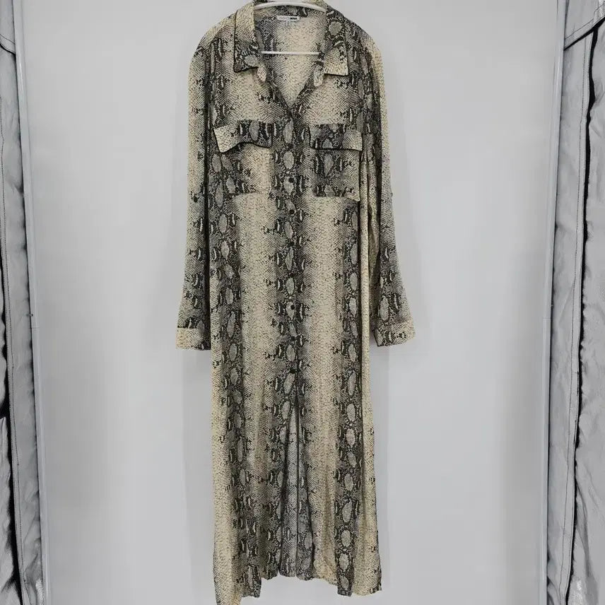 [BUNJANG] Fashion Nova Python Print Maxi Shirt Dress / FASHION NOVA 파이톤 맥시 셔츠 원피스 [F51005]