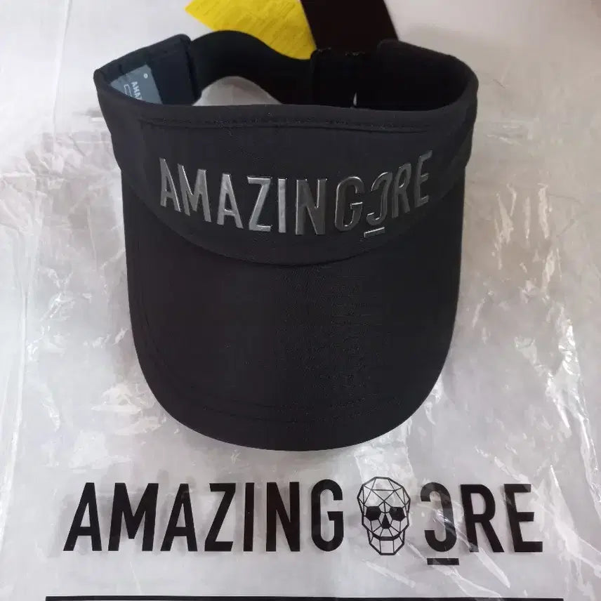 [BUNJANG] Amazingcree Golf Sun Cap Visor Black/White / 어메이징크리 볼캡 블랙/화이트
