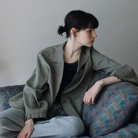 [BUNJANG] Mundal Mignon Linen Jacket Khaki / 여름) 문달 Mignon Linen Jacket 카키 새상품