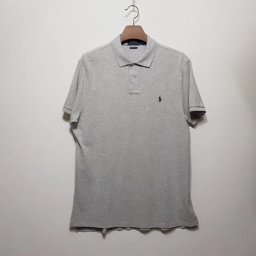 [BUNJANG] Polo Ralph Lauren Small Pony Custom Slim Fit Cotton Pique Knit Polo Shirt Gray XL / 폴로/랄프로렌/스몰포니카라반팔/그레이/XL(110)/파라오쇼핑