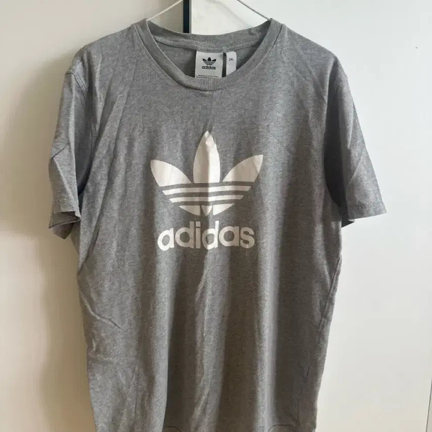 [BUNJANG] Adidas Flame Logo T-Shirt Grey / 아디다스 반팔티 회색 아디다스반팔 아디다스불꽃로고 아디디스오리지날