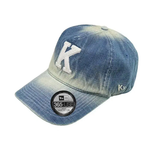 [BUNJANG] Kamen x Coin Seoul K Logo Ball Cap Fade Indigo / 카미엔 x 코인서울 K 케이 로고 볼캡 페이드 인디고