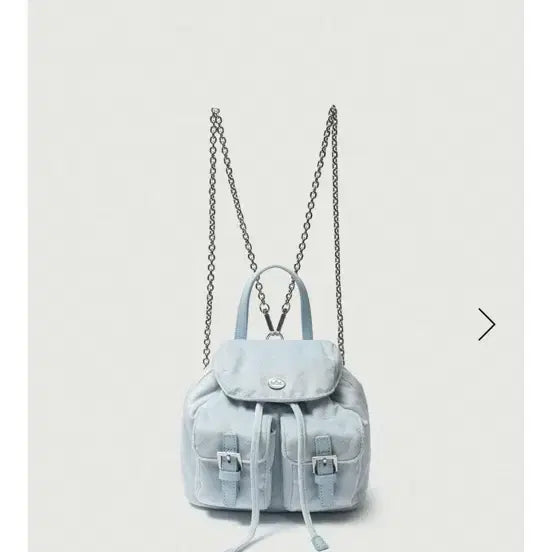 [BUNJANG] The Barnet Mauve Velvet Chain Backpack / [택 달린 새상품] 더바넷 Mauve Velvet Chain 백팩