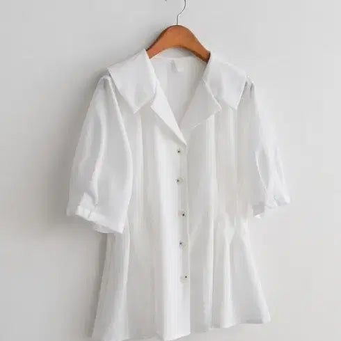 [BUNJANG] Anna & Plus Pintuck Blouse Size 2 White / 새것.안나앤플러스 블라우스 핀덕 2사이즈