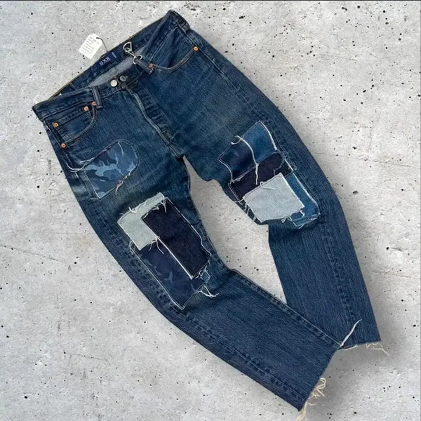 [BUNJANG] SXX Patchwork Levi's 501 Denim Jeans 33x30 / SXX 패치워크 리바이스 데님 33x30