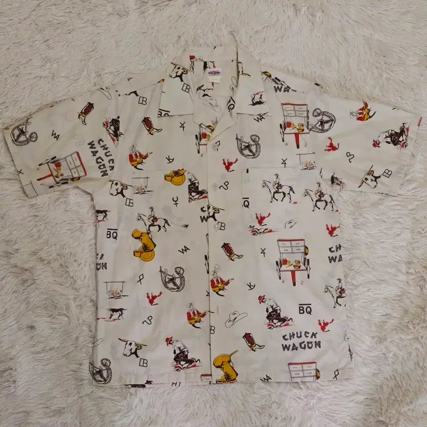 [BUNJANG] Big Yank Chuck Wagon Pattern Short Sleeve Shirt / 빅얀크 '척 왜건(Chuck Wagon)' 패턴 셔츠
