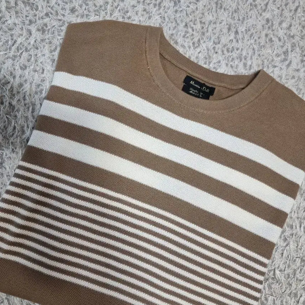 [BUNJANG] Massimo Dutti Round Neck Short Sleeve Knit 105 (New) / * 마시모두띠 라운드반팔 니트 105 사이즈(새상품)