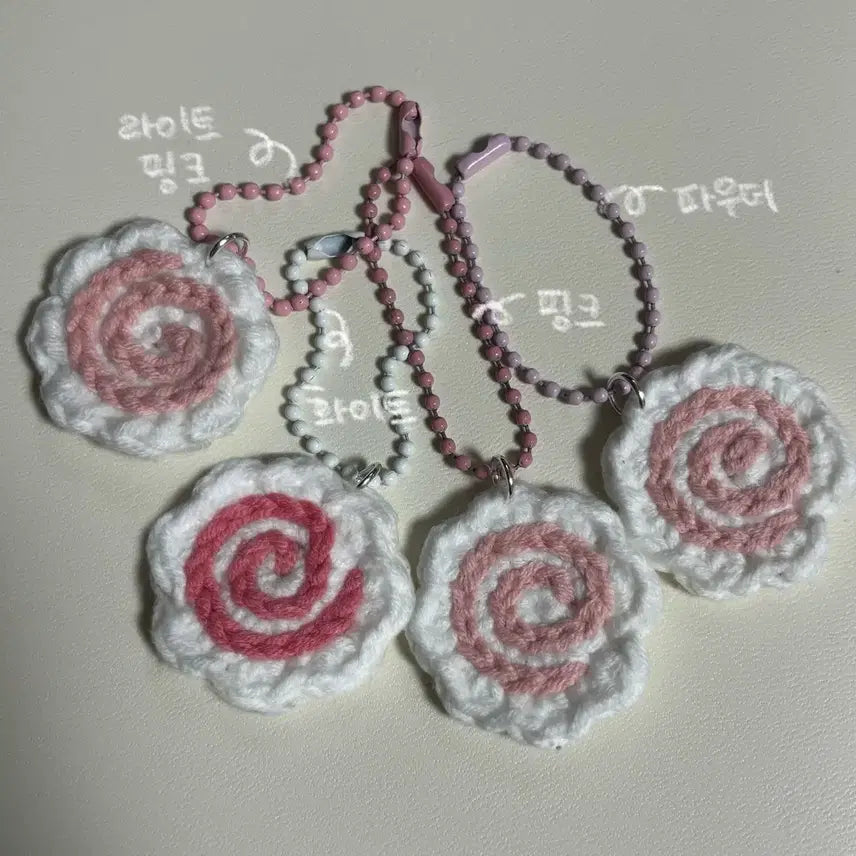 [BUNJANG] Narutomaki Knit Keychain / 나루토마키 뜨개 키링 (소, 중)