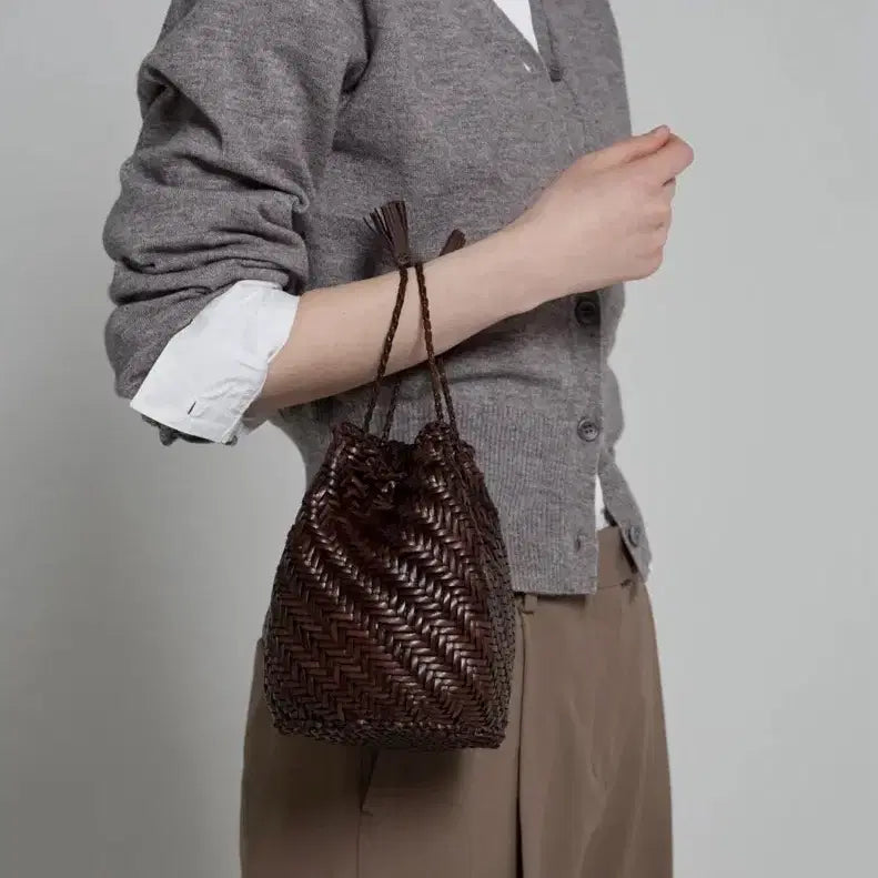 [BUNJANG] Dragon Diffusion Pompom Double Jump Bag Dark Brown / 드래곤디퓨전 폼폼 더블 점프 8838 다크브라운