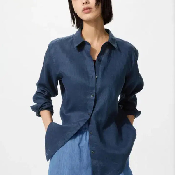 [BUNJANG] Uniqlo Premium Linen Shirt / 택o) 유니클로 프리미엄리넨셔츠