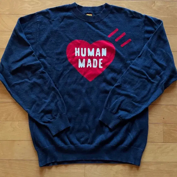 [BUNJANG] Human Made Heart Knit Sweater XL / [XL] HUMAN MADE 하트 니트 스웨터