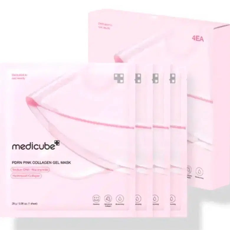 [BUNJANG] MediCube PDRN Pink Collagen Gel Mask (6 Boxes / 24 Sheets) / 메디큐브 피디알엔 핑크 콜라겐 겔 마스크 6box(24매)