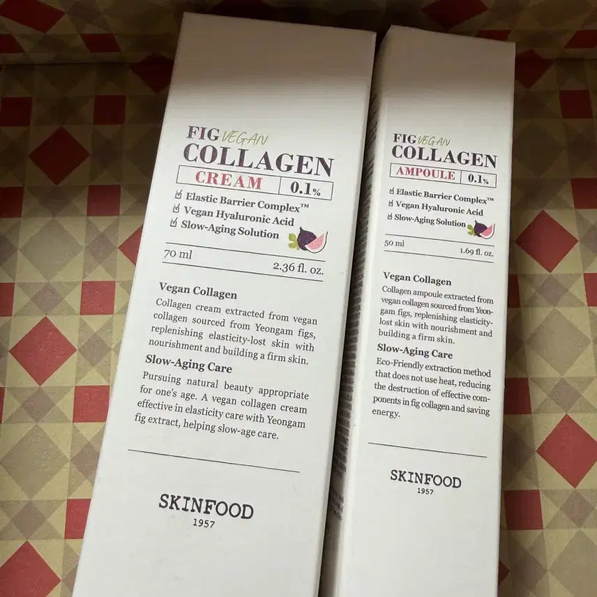 [BUNJANG] Skinfood Fig Vegan Collagen Cream + Ampoule Set / 스킨푸드 무화과 비건 콜라겐 크림+앰플 세트 (새상품)