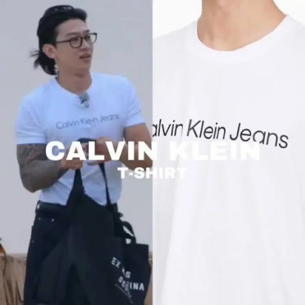 [BUNJANG] Calvin Klein White T-Shirt (M) / 캘빈클라인 화이트 티셔츠 M