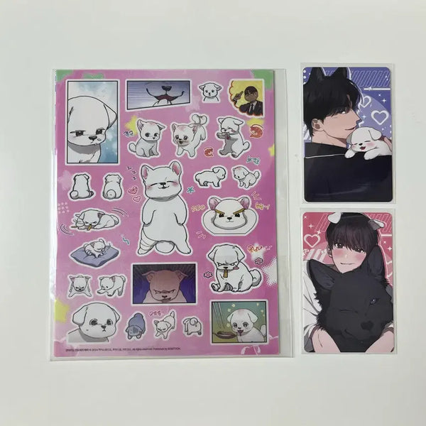 [BUNJANG] Jaime Shop Don't Touch Dogs Sticker Photocard Set / 재이미샵 강아지는 건드리지 마라 스티커 포토카드 포카