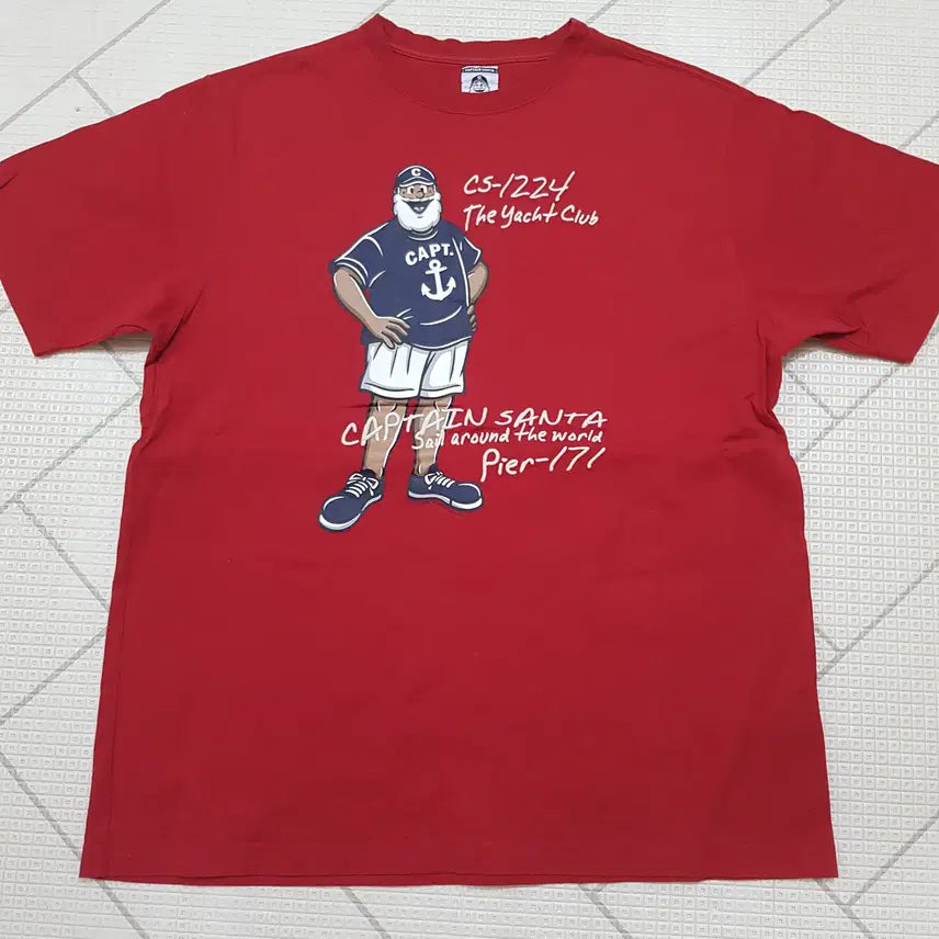 [BUNJANG] Captain Santa T-Shirt XL / 캡틴산타 티셔츠 xl
