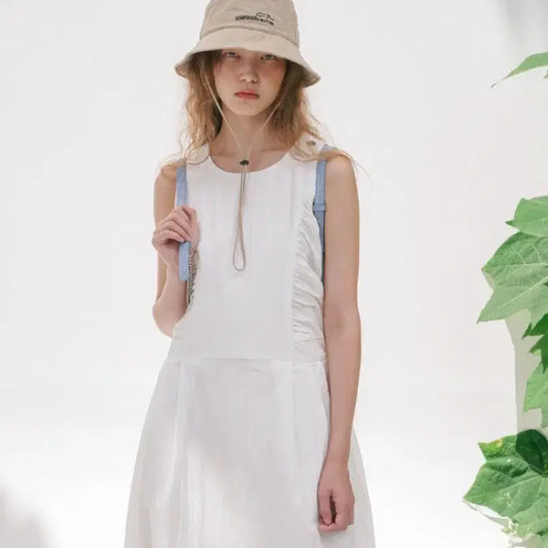 [BUNJANG] Somewhere Better Shirring Long One-Piece Dress Ivory / 썸웨어버터 shirring long one-piece 아이보리