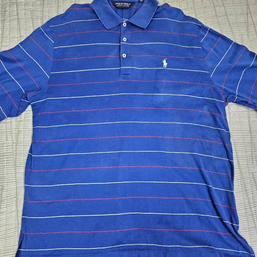 [BUNJANG] Polo Ralph Lauren Striped Golf T-Shirt / 폴로 랄프로렌 골프 반팔티 105