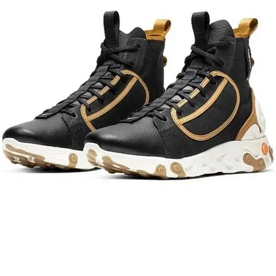 [BUNJANG] Nike React High-Top Black Gold / 나이키 리액트 하이탑 블랙 골드 255