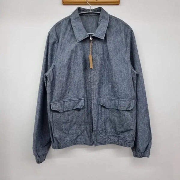 [BUNJANG] A.P.C. Chambray Harrington Jacket - Size L / A.P.C 아페쎄 샴브레이 헤링턴 자켓