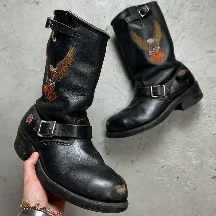 [BUNJANG] 1990s USA Vintage Harley Davidson Engineer Boots / 90's USA 빈티지 할리 데이비슨 엔지니어 부츠 웨스턴 바이커 부츠
