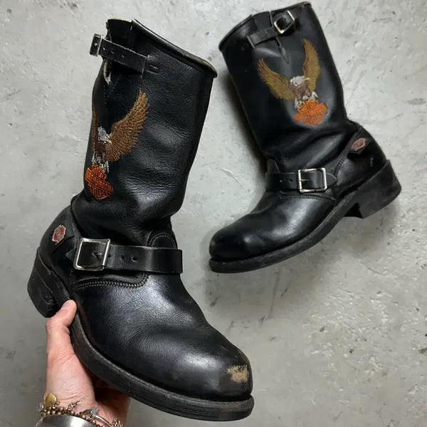 [BUNJANG] 1990s USA Vintage Harley Davidson Engineer Boots / 90's USA 빈티지 할리 데이비슨 엔지니어 부츠 웨스턴 바이커 부츠