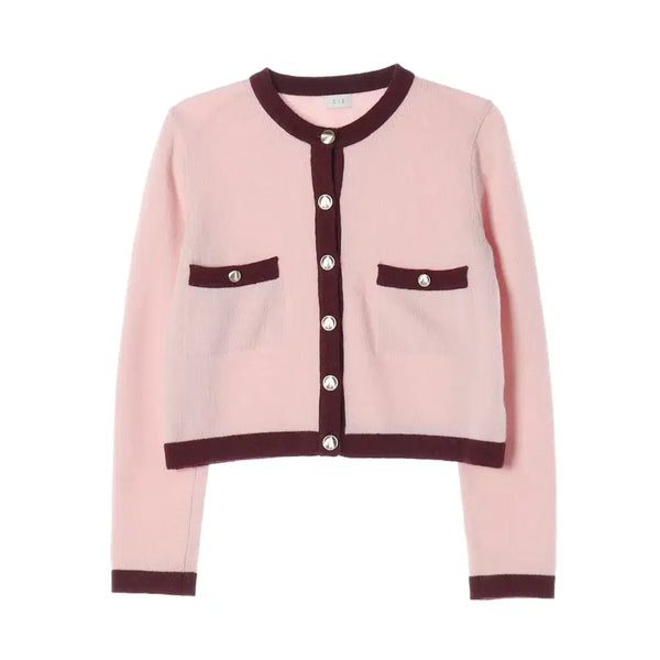 [BUNJANG] SIE 21SS Alpaca Wool Shell Line Knit Cardigan Set Pink / 시에 SIE 21SS 알파카 울 쉘 라인 니트 가디건 세트 핑크
