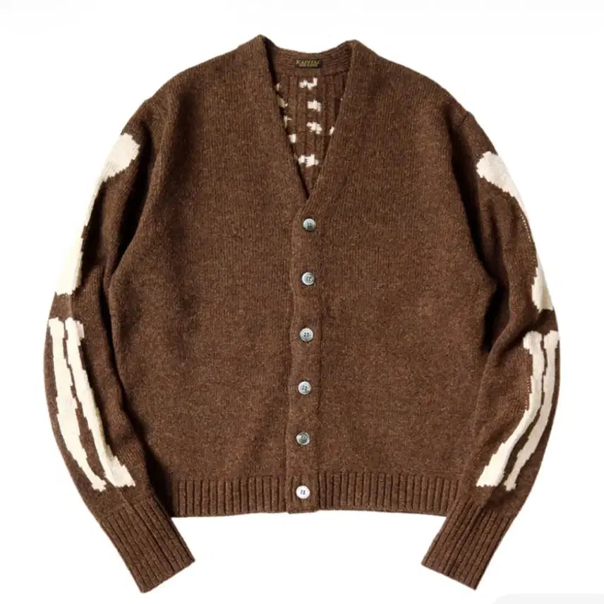 [BUNJANG] Kapital Bone Cardigan Brown Size 3 / [3] 캐피탈 본 가디건 브라운