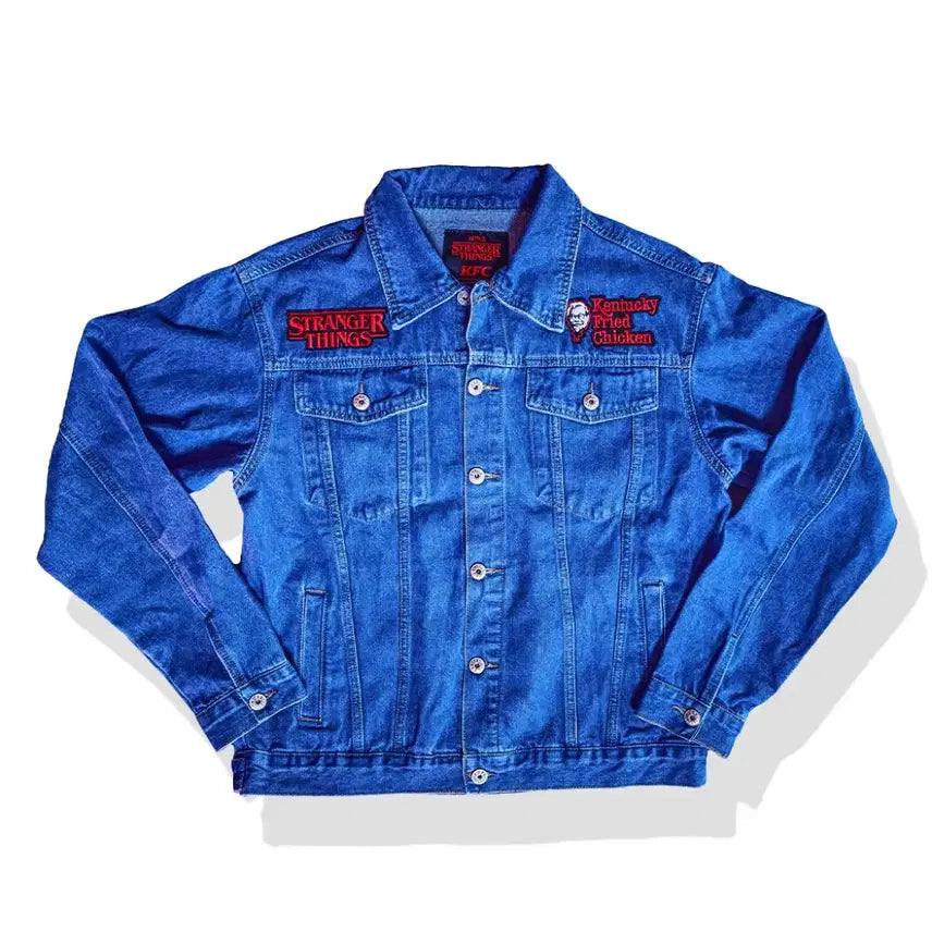 [BUNJANG] KFC x Stranger Things 5 Hawkins Denim Jacket (L) / kfc x 기묘한 이야기5 호킨스 데님 자켓