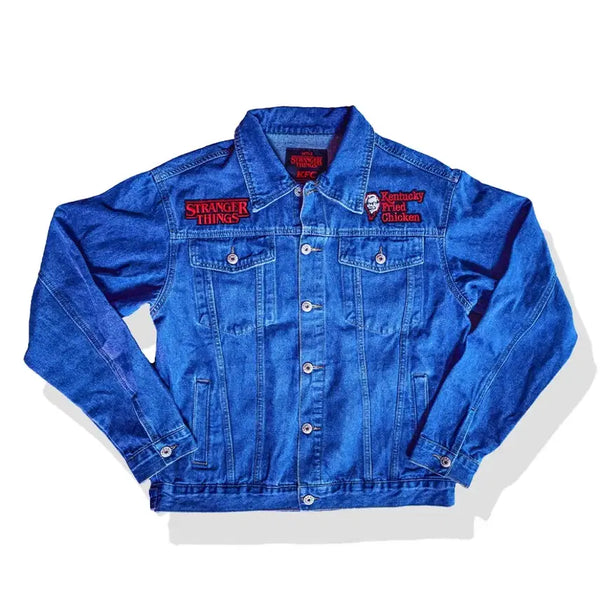 [BUNJANG] KFC x Stranger Things 5 Hawkins Denim Jacket (L) / kfc x 기묘한 이야기5 호킨스 데님 자켓