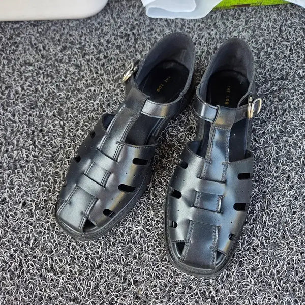 [BUNJANG] Thelog Mules Sandals Black / 더 로그 더 로고 뮬 샌들 블랙