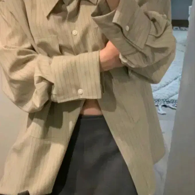[BUNJANG] Ribonbit Marzi Wool Shirt / 리본빛 마지 울 셔츠