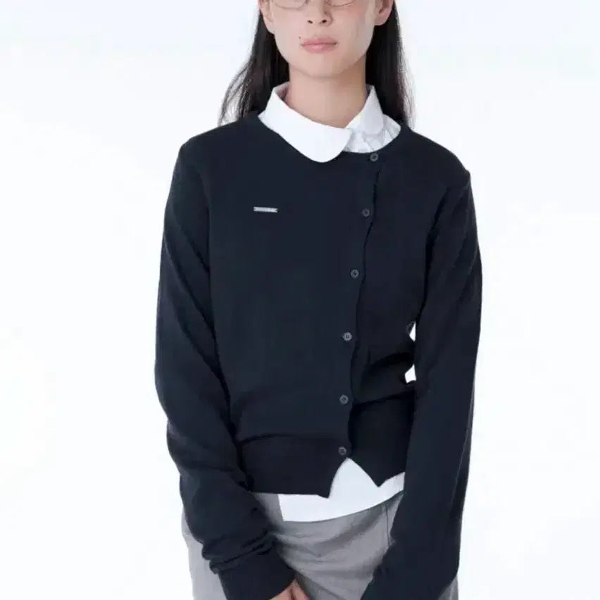 [BUNJANG] MiseKi Seoul Unbalanced Cardigan Navy / 미세키서울 언밸런스 가디건 네이비