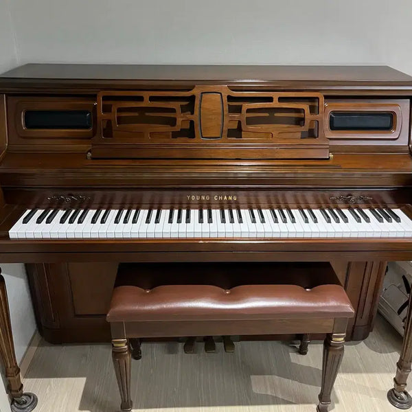[BUNJANG] Young Chang CU-110 Upright Piano (Brown) with Bench / 영창 피아노 CU-110 브라운 업라이트 피아노
