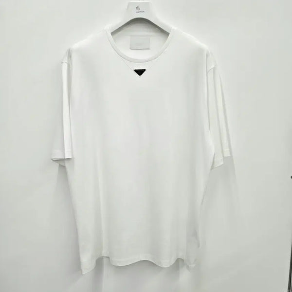 [BUNJANG] Prada Triangle Logo Short Sleeve T-Shirt XXL / [ 빅사이즈 XXL ] 프라다 넥 삼각로고 반팔