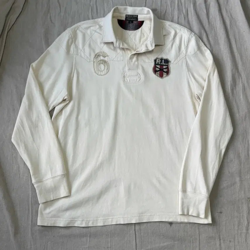 [BUNJANG] Polo Jeans Company Vintage USA Flag Back Patch Rugby Shirt XL / 폴로진스 빈티지 성조기 백패치 럭비티 XL